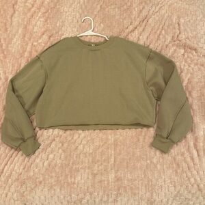 Tan Cropped Sweatshirt